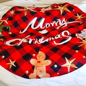 Su Q K X Merry Christmas 48" Tree Skirt with Bell, Star, Gnome, Snowman etc